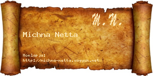 Michna Netta névjegykártya